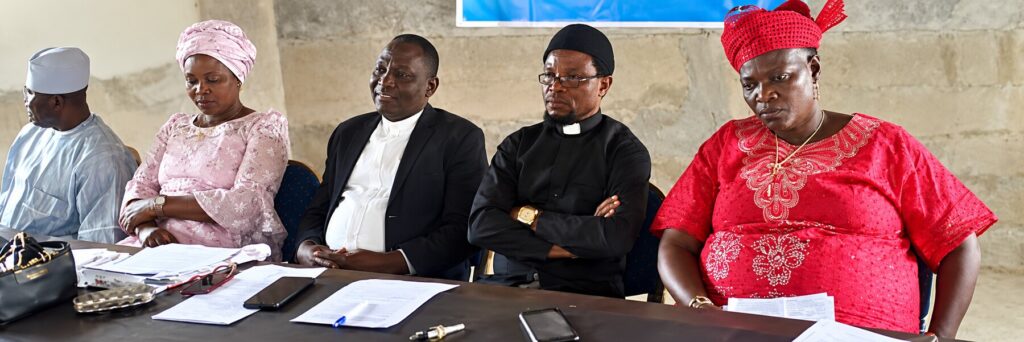 Foundation trustees and community leaders meeting in Magongo