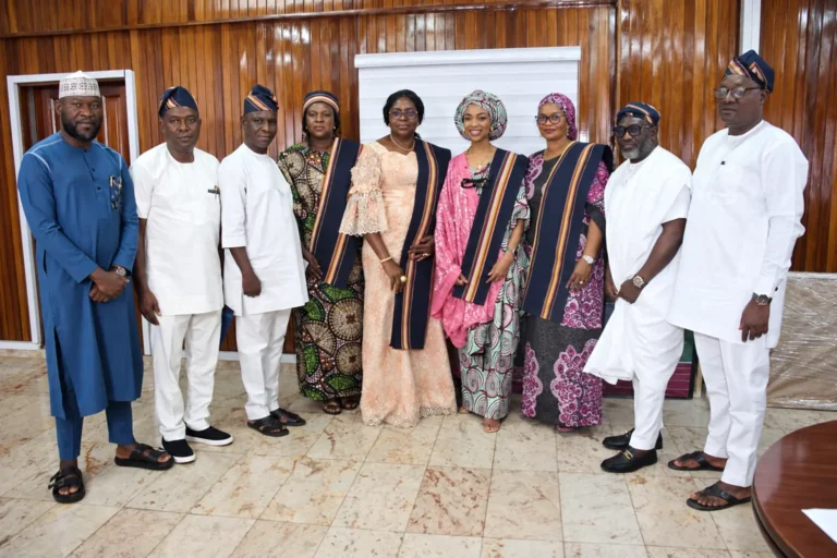 Foundation delegation and community leaders at an official visit